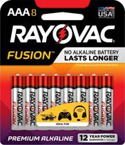 Bateria AAA Rayovac Fusion Premium Alcalina, pacote com 8 Bateria AAA Rayovac Fusion Premium Alcalina, pacote com 8