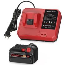 Bateria Abeden 18V 5.0Ah com conjunto de carregador para Milwaukee M18