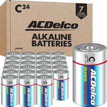 Bateria ACDelco Super Alkaline C 1.5V, pacote com 24 anos, prateleira de 7 anos Bateria ACDelco Super Alkaline C 1.5V, pacote com 24 anos, prateleira de 7 anos