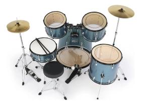 Bateria Acústica Completa Vedo Bumbo 22 Pratos E Banco Instrumento Musical Bateria Acústica Completa Vedo Bumbo 22 Pratos E Banco Instrumento Musical