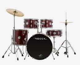 Bateria Acústica Completa Vogga Pulse VPD220 Bumbo 20 WRD Bateria Acústica Completa Vogga Pulse VPD220 Bumbo 20 WRD