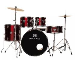 Bateria Acústica DMT222 Michael Trinity Wine Red Bumbo 22