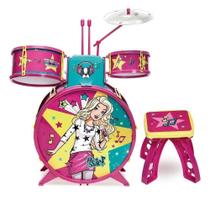 Bateria Acústica Infantil Fabulosa Barbie - Fun F0004-7