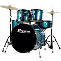 Bateria Acústica Premium DX722 Bl Azul Bumbo 22 DX-722