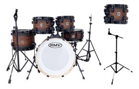 - Bateria Acústica Rmv Cross B. 20'' 3 Toms E 2 Estantes