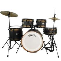 Bateria Acústica RMV Infinity Bumbo 20 Preto e Dourado