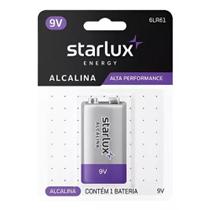 Bateria Alcalina 9V - 1 Peça - Starlux - 000266 Bateria Alcalina 9V - 1 Peça - Starlux - 000266