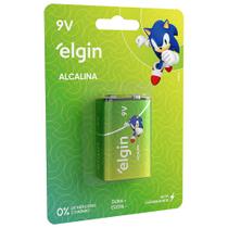 Bateria Alcalina 9V Energy Blister Com 1 Bateria Elgin