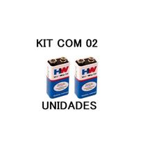 Bateria Alcalina 9v Hi-watt 6f22m - Kit Com 02 Unidades Bateria Alcalina 9v Hi-watt 6f22m - Kit Com 02 Unidades