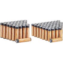 Bateria Alcalina Amazon Basics - Pacote com 48 AA e 36 AAA