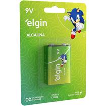 Bateria Alcalina Elgin Sonic 9V 1 unidade