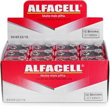 Bateria Alfacell 9v Caixa Com 12 Unidades - 9V/6F22/1S