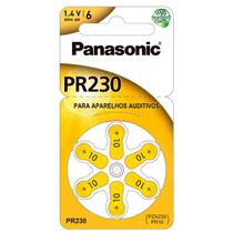 Bateria Auditiva Panasonic Zinc Air 63mAh Pr-230br/300 com 6 Unidades 1,4V