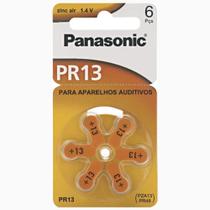 Bateria Auditiva Panasonic Zinco Ar PR-13BR 1,4V 250Mah 6 Unidades PR13BR/300 29983