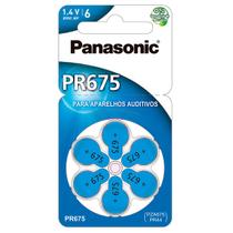 Bateria auditiva zinc air 1,4v 605mah com 6 pr-675br/300 - PANASONIC
