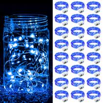 Bateria azul LED Fairy Lights ZGWJ com 24 unidades de 2,1 m 20 Bateria azul LED Fairy Lights ZGWJ com 24 unidades de 2,1 m 20
