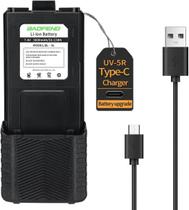 Bateria BAOFENG UV-5R 3800mAh USB-C para rádios UV5R BF-F8HP Bateria BAOFENG UV-5R 3800mAh USB-C para rádios UV5R BF-F8HP