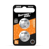 Bateria Battery Guru CR2016 3V para Chave de Carro 2 Unidades Bateria Battery Guru CR2016 3V para Chave de Carro 2 Unidades