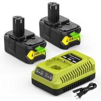 Bateria BECDXPal 6500mAh 18V Kit com 2 Unidades e Carregador Bateria BECDXPal 6500mAh 18V Kit com 2 Unidades e Carregador