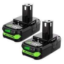 Bateria Bonacell 18V 4.0Ah de lítio para Ryobi Tools, pacote com 2