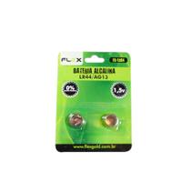 Bateria Botão Alcalina FX-LR04 LR44 AG13 1.5V Cartela Com 2 - Flex