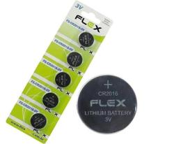 Bateria Botão Cr2016 Litio Flex 3V Moeda Cartela 5 Unidades