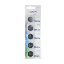 Bateria Botão CR2032 Base Lítio para Controle Remoto Relógios Brinquedos e Eletrônicos em Geral Cartela com 5 Unidades - Elgin