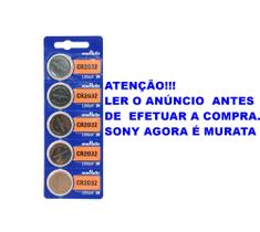 Bateria Botão CR2032 Murata Cartela C/ 5 Un.