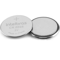 Bateria Botão (Moeda) de Lítio 3V CR 2016 Ø20mm x (A)1,6mm. Para relógios, calculadoras, controle de alarmes. - INTELBRAS