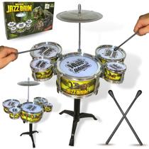 Bateria Brinquedo Infantil Acústica 5 Tambores Musical Bateria Brinquedo Infantil Acústica 5 Tambores Musical