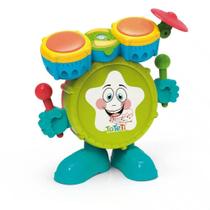 Bateria Brinquedo Infantil Com Luz e Som Baby Batera Tateti