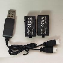 Bateria BUSSGO X11C, pacote com 2 unidades, 3,7 V 300 mAh com cabo de carregador
