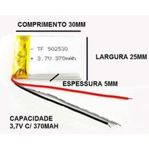 Bateria C/ 3 Fios C/3,7v C/ 370mah 5mm X 25mm X 30mm Nova Bateria C/ 3 Fios C/3,7v C/ 370mah 5mm X 25mm X 30mm Nova