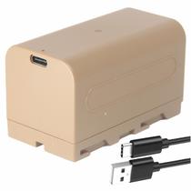 Bateria c/ USB TNP-F770 para câmera digital e filmadora Sony HD1000, PD170, V1, Z1, Z5, Z7, FX7, MC2000