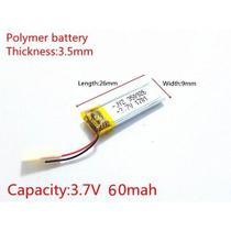 Bateria Caneta 3,7v 60mah 3,5mm X 9mm X 26mm C/2 Fios