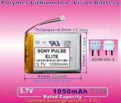 Bateria Carga Headset Pulse Elite 7.1 Com Conector Bateria Carga Headset Pulse Elite 7.1 Com Conector