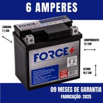Bateria CG 160 6 amperes Force Moto CG150 Biz 125 Bros 150 160 XRE 190 300 Factor 125 Fazer 150