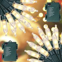 Bateria Christmas String Lights Blissun 50 LED de 4,9 m 8 modos