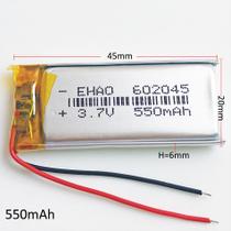 Bateria Com 2 Fios 3,7v 550mah 6mm X 20mm X 45mm 602045