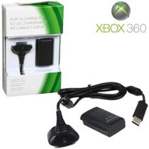 Bateria Compatível Controle Xbox 360 e 360 Slim + Cabo Carregador