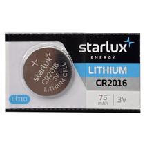 Bateria CR2016 Starlux 75mAh 3V Lítio Bateria CR2016 Starlux 75mAh 3V Lítio