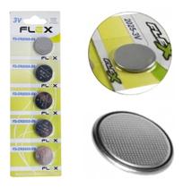 Bateria Cr2025 Botao Moeda Litio Flex 3V Cartela 5 Unidades