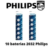 Bateria Cr2032 3v Philips 2 Cartela Com 5 Unidades
