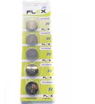 Bateria CR2430 3V Flex Pilha Botao Moeda C/5 Unidades