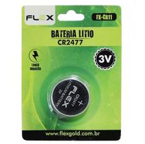 Bateria Cr2477 3V Flex Lithium 1000mah C/1 Longa Duração