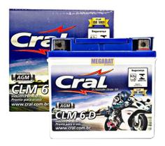 Bateria Cral Moto 6ah CLM6DS 12v Pronta Entrega
