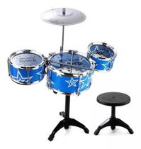 Bateria De Brinquedo Infantil Com Banquinho Bateria C/ Banco