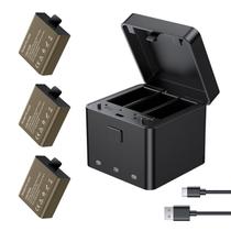 Bateria de câmera de ação e carregador 3 x 1050mAh AKASO EK7000