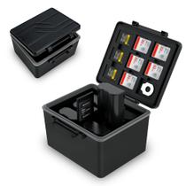 Bateria de câmera e estojo de cartão SD Micro SD XQD para Canon Nikon