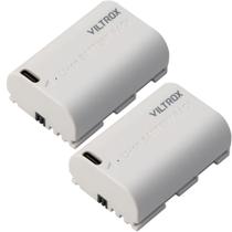 Bateria de câmera VILTROX TLP-E6, pacote com 2 unidades de 2400mAh para Canon EOS